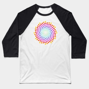 Rotating colorful shapes Baseball T-Shirt